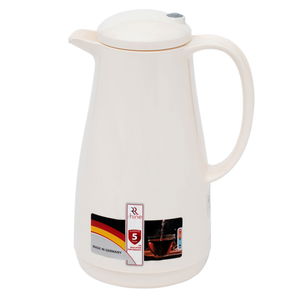 Rhinestone thermos, 1 liter, thermal glass inner shell, plastic outer shell - cream product image