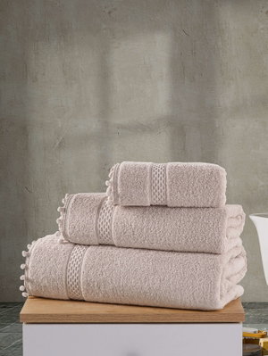 منشفة قطن،1 قطعة، 170 × 90 سم - بيج فاتح product image 2