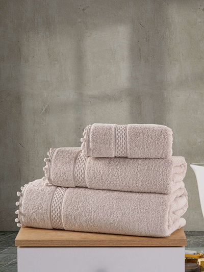 منشفة قطن،1 قطعة، 170 × 90 سم - بيج فاتح product image 2