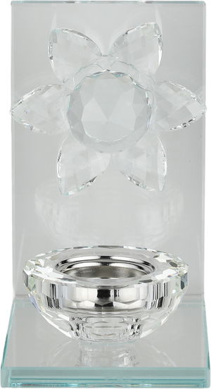 مبخرة زجاج السيف غاليري، 9.5x12x16 سم، قاعدة مربع - شفاف product image