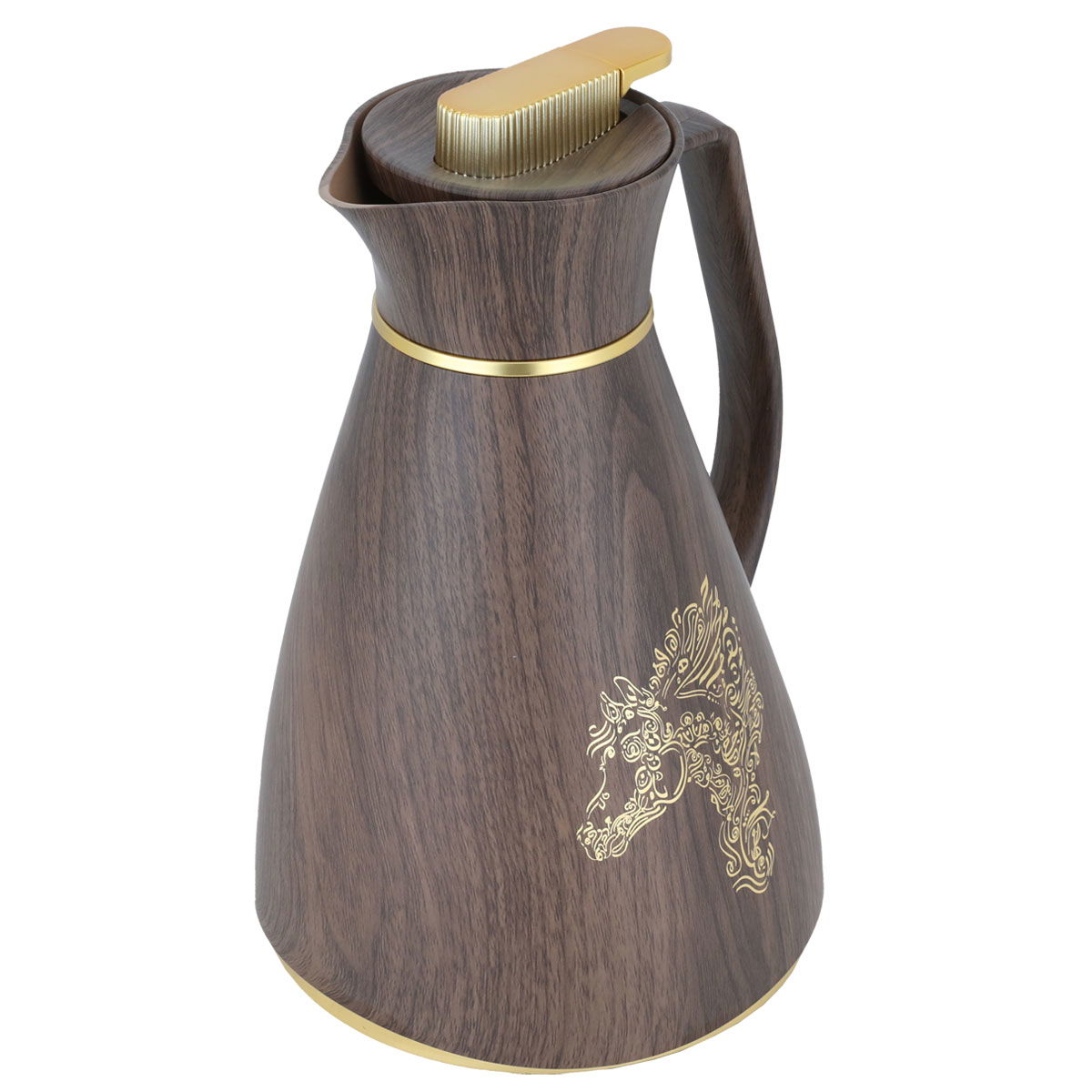Al Saif Gallery Chiffon Pro thermos, 1 liter, horse pattern - dark wooden product image 2