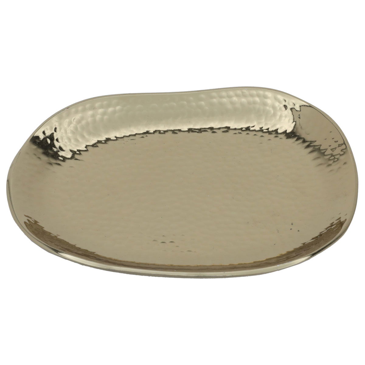 Al Saif Gallery Steel Serving Plate, 16X13X1.7 Cm - Gold product image