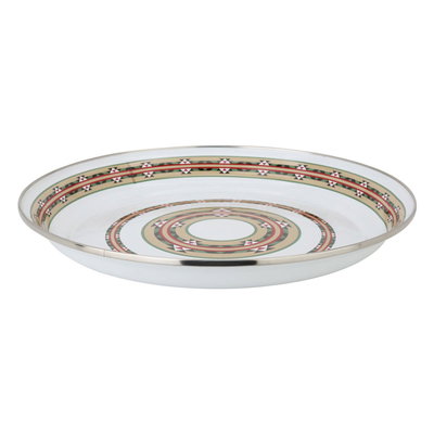 صحن غضار استيل السيف غاليري، 34 سم، منقوش - أبيض product image 2