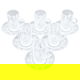 Al Saif Gallery Glass bialet set with plate , 100 ml, 12 pieces - Clear product image 1