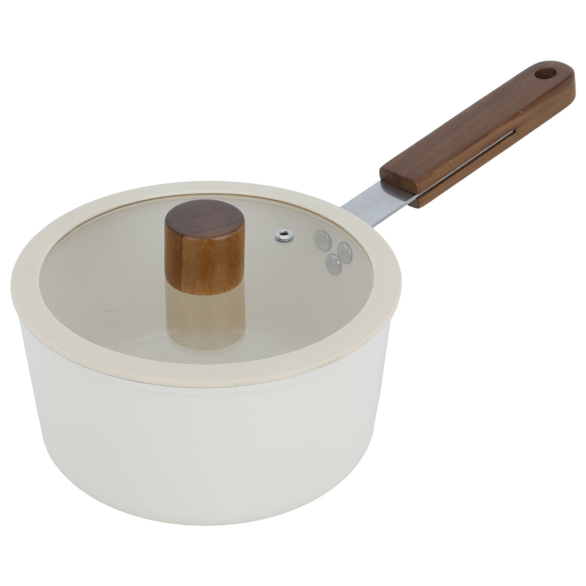 Tornado Ceramic Casserole, 18 cm, Wooden Handle - Beige product image