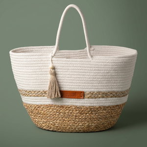 Al Saif Gallery wicker thermos bag, 50 x 30 cm - white product image