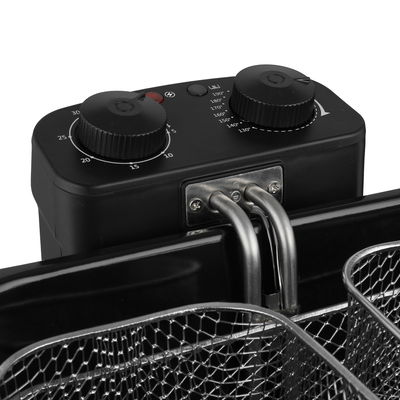 قلاية زيت عميقة ستانلس استيل إديسون، 2520-3000 واط، 130-190 درجة مئوية، TJH250H2 - أسود فضي product image 3