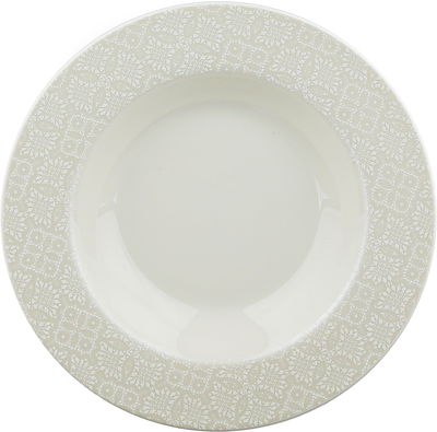 طقم سفرة بورسلان السيف غاليري، 24 قطعة، منقوش، دائري - ابيض product image 3