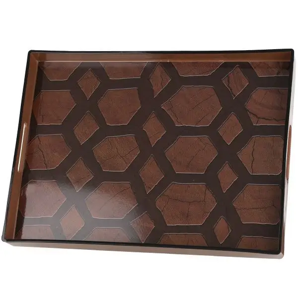 صينية تقديم خشب السيف غاليري، 48x35x4.4 سم، مستطيل - ذهبي product image