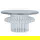 Al Saif Gallery steel serving stand, 11 x 20 x 20 cm, round - light grey product image 1