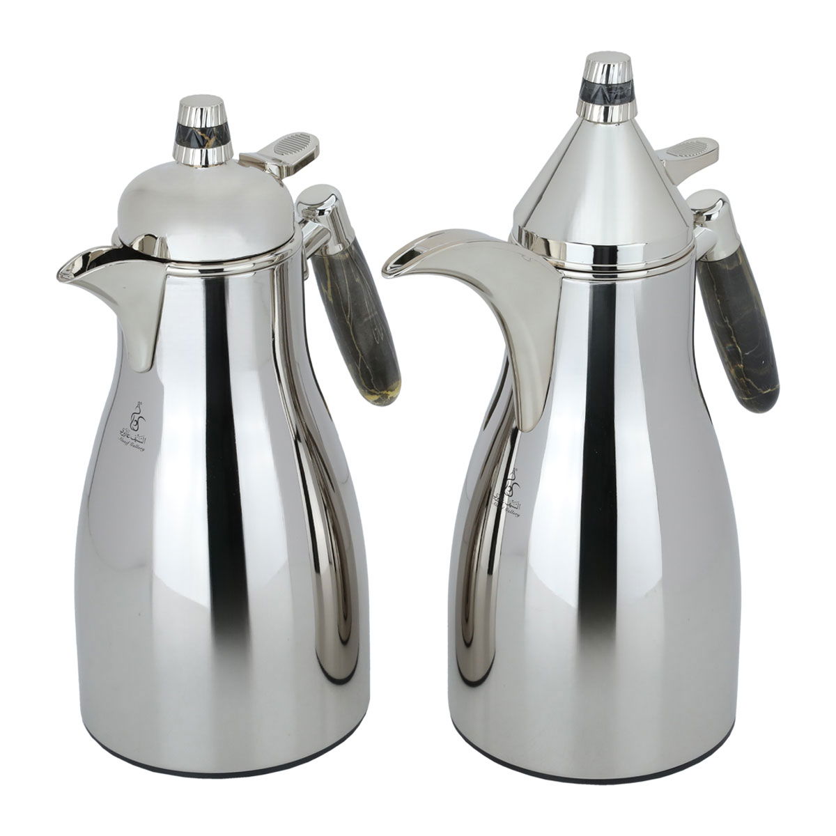 Al Saif Gallery Maimouna Steel thermos Set, 2 Pieces, 1 Liter - Silver product image 2