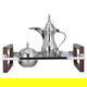طقم تقديم استيل السيف غاليري، يد خشبي - فضي product image 1