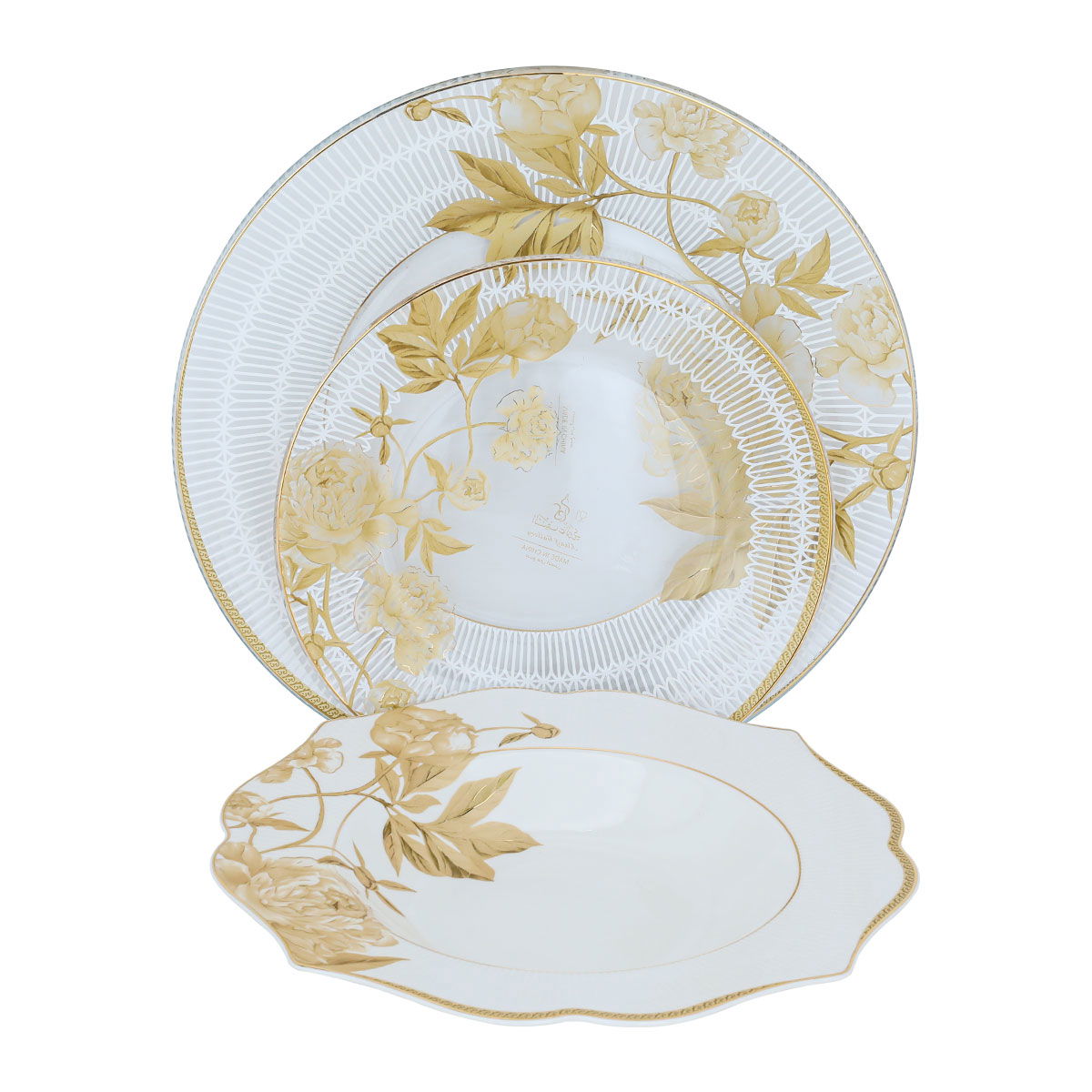 Al Saif Gallery Porcelain Dining Set, 61 Pieces - Golden White product image 3