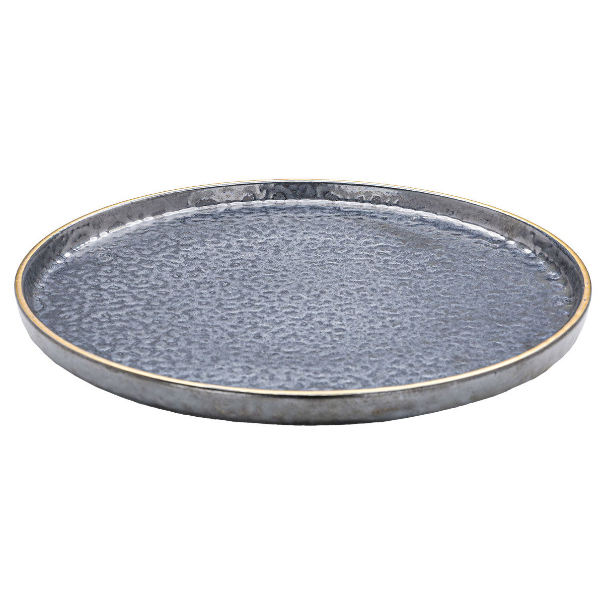 Al Saif Gallery porcelain serving plate, 26 cm, round - black product image