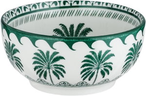 Al Saif Gallery Porcelain Dinnerware Set, 24 Pieces, Green Palm Tree Design - White and Green product image 2