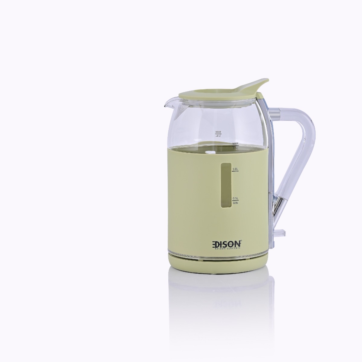 غلاية كهربائية زجاج إديسون، 2200 واط، 1.5 لتر - اخضر product image 2