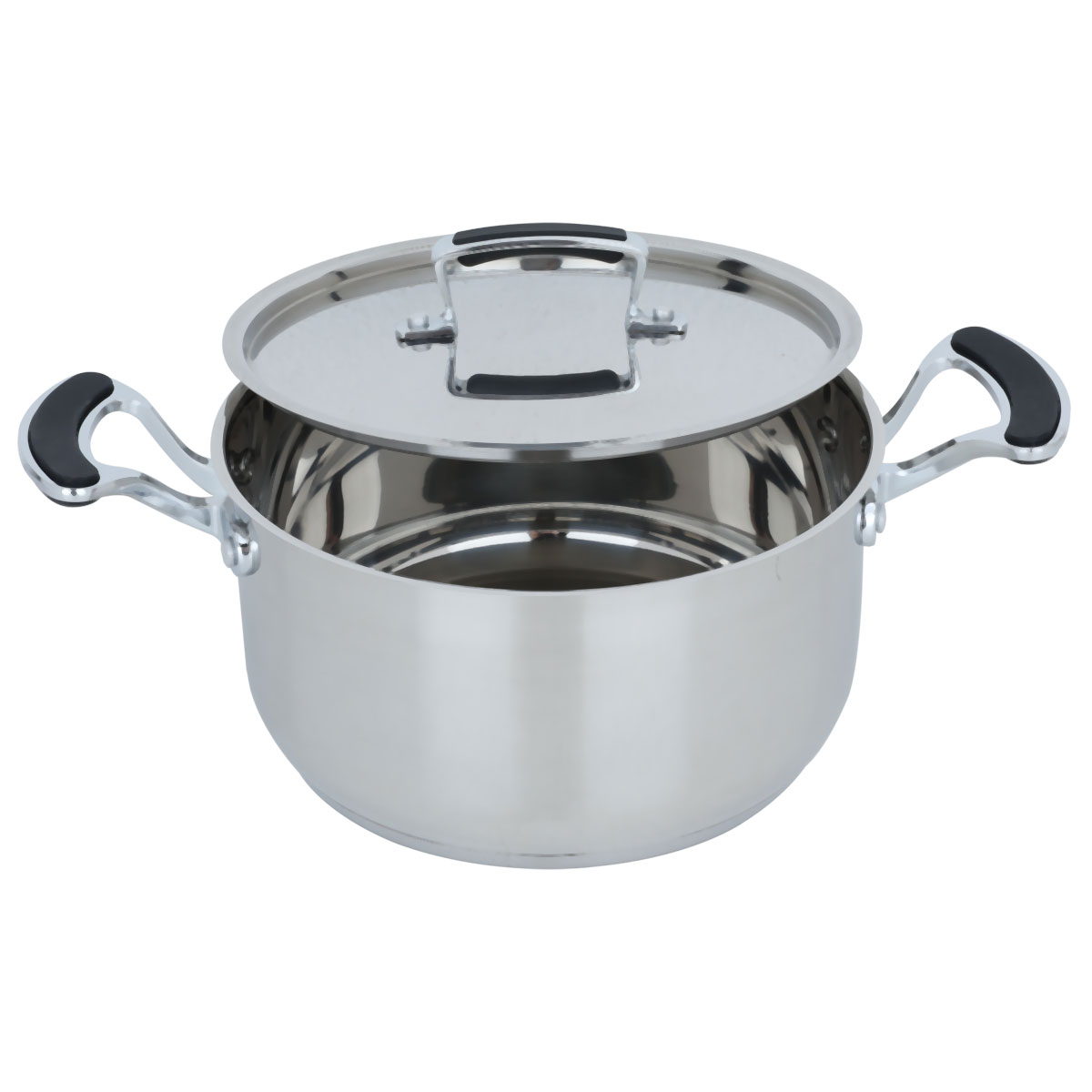 Rocky Steel Cookware Set, 10 Pieces, Silicone Handle - Silver product image 3