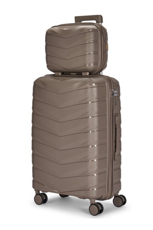 طقم شنط سفر بولي بروبيلين ليمرا، 4 مقاسات، 4 عجلات، بزاوية 360 درجة، OT-8012 - ذهبي product image 2