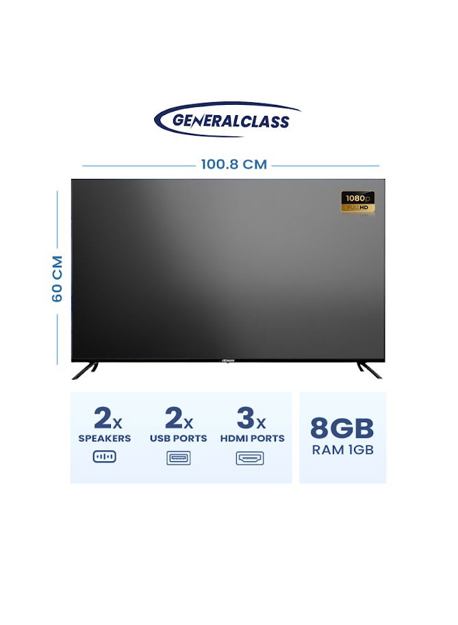 General Class 43US8000 Smart TV, 42 inches, Full HD, LED, Android 14 - Black product image 2