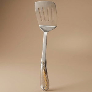 Al Saif Gallery steel serving spoon, openwork - silver product image