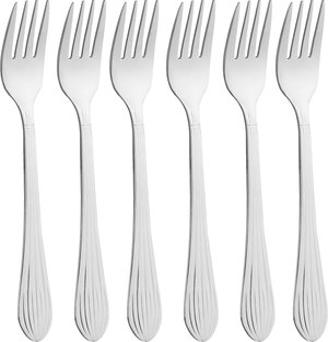 طقم شوك حلا ستانلس ستيل السيف غاليري, 6 قطع، مخطط - فضي product image