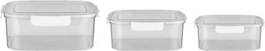 Al Saif Gallery Plastic Lid Box Set, 3 Pieces - Clear White product image