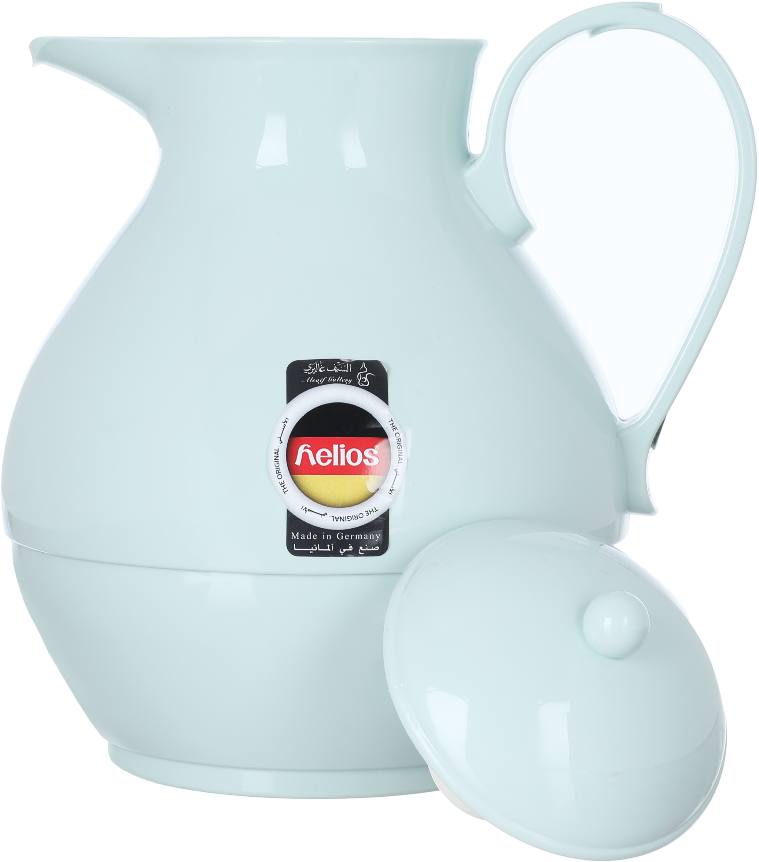 Helios Thermos, 1 liter, thermal glass inner shell, plastic outer shell - pearly white product image 4