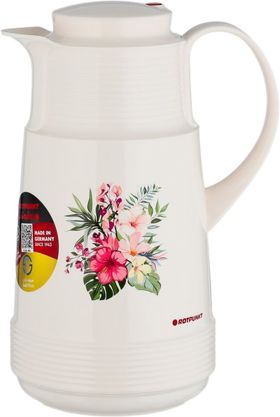ترمس روتبونكت، 1 لتر، حافظة داخلية زجاج، هيكل خارجي بلاستيك - كريمي product image 2