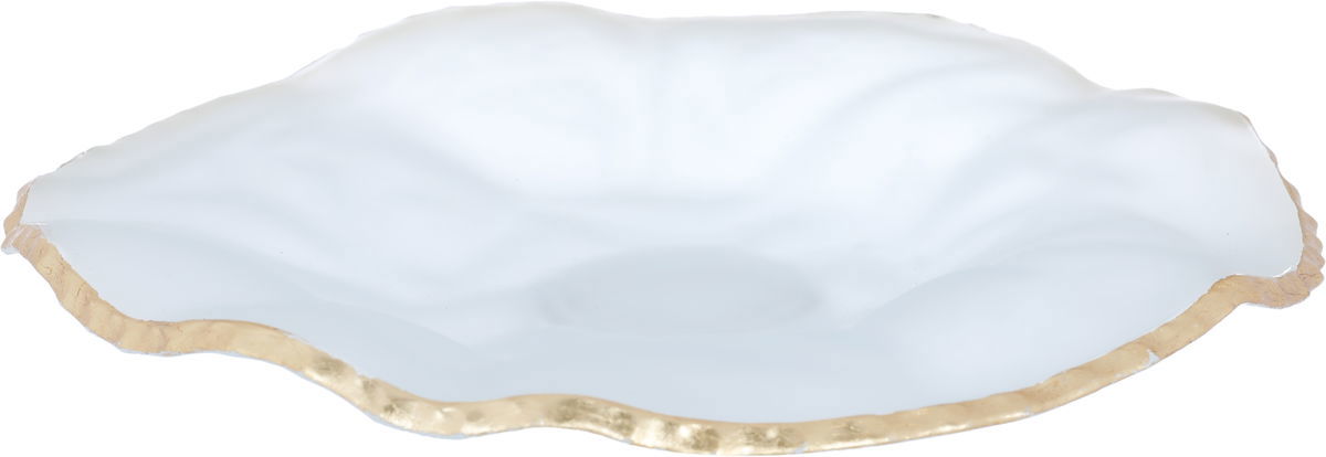 Al Saif Gallery Glass Dessert Dish, 27 X 27 X 4 Cm - Clear Gold product image