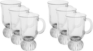 طقم أكواب زجاج السيف غاليري، 6 قطع، قاعدة، مسكة يد - شفاف product image