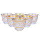 Max Glass tea and coffee serving set, 24 pieces, golden pattern - transparent product image 3