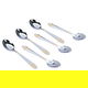 Al Saif Gallery steel tea spoon set, 6 pieces - silver with gold engraving product image 1