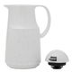 Rhinestone thermos, 1 liter, ribbed, thermal glass inner shell, plastic outer shell - white product image 2