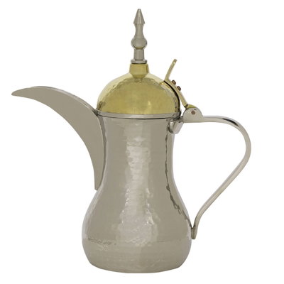 دلة هندي نحاس السيف غاليري، 30 سم - فضي ذهبي product image 2