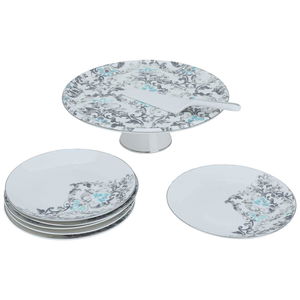 Al saif Gallery Porcelain Cake Stand Set, 8 Pieces - White product image 2