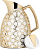 Al Saif Gallery Andalusia thermos set, 0.75/1 liter, Islamic pattern, glass inner case, plastic outer case - white and gold product image 5
