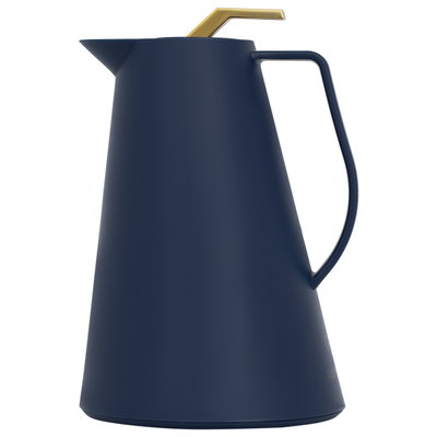 Al Saif Gallery Glory thermos, 1 liter, thermal glass inner container, plastic outer shell - dark blue product image 2