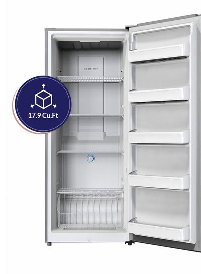 ثلاجة نوفروست ارو، 509 لتر، 17.9 قدم، LED، فريزر مانع للتجميد، RO1-660VNF - رمادي product image 6