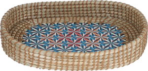 سلة تقديم خوص السيف غاليري، 39 سم، بيضاوي- متعدد الألوان product image