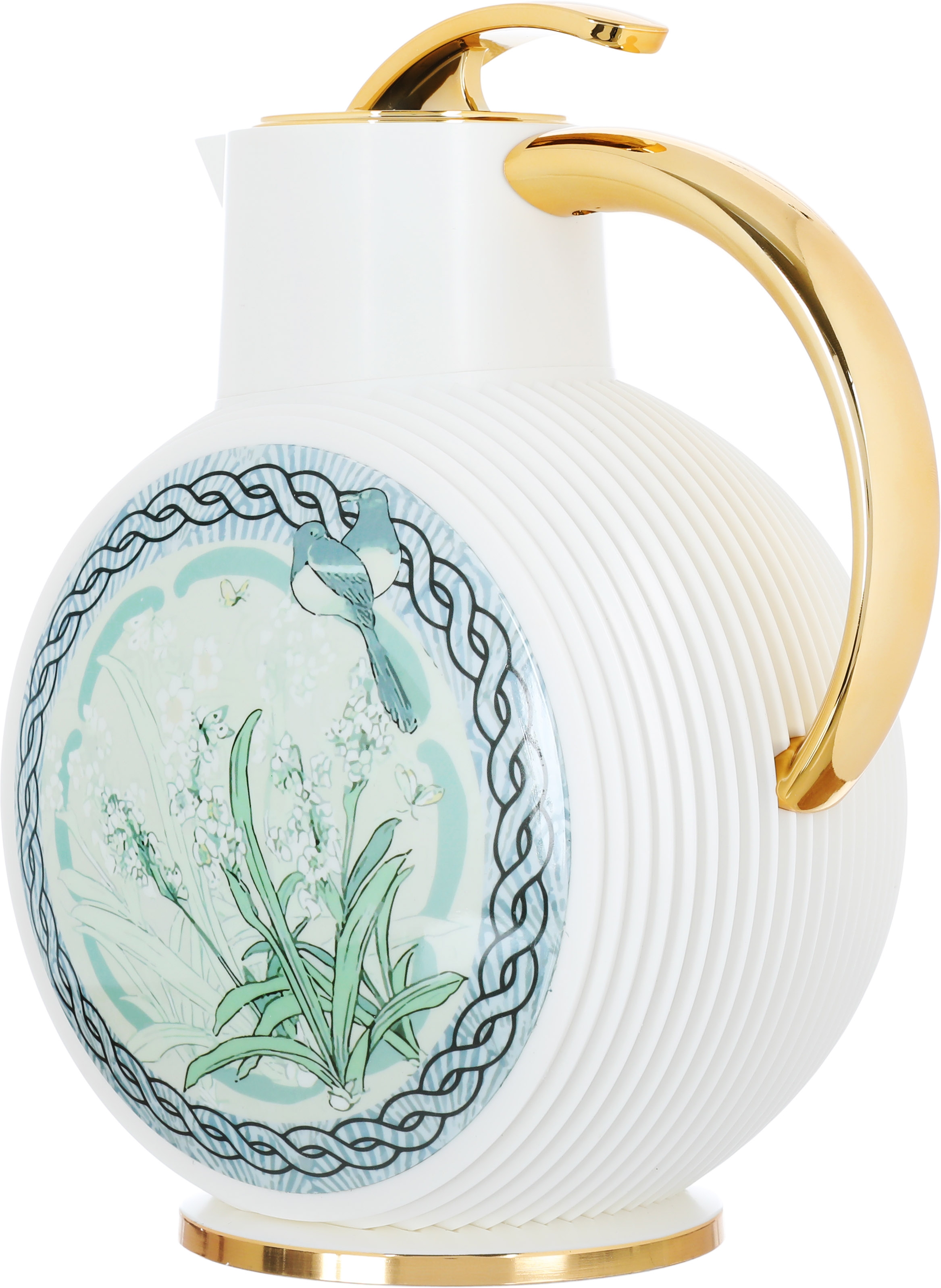 Glory Al-Jawhara Thermos, 900 ml, glass inner container, plastic outer shell - white product image 3