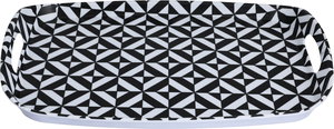 طوفرية تقديم ميلامين السيف غاليري، 51x34.6x5 سم، مستطيل -  أبيض أسود product image