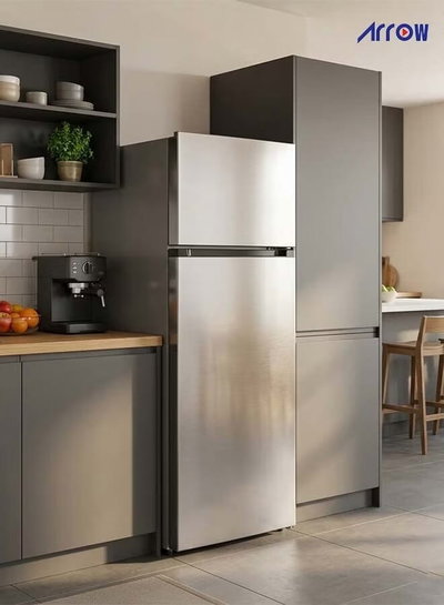 ثلاجة ديفروست ارو، 204 لتر، 2.7 قدم، فريزر علوي، RO-210RDK - فضي product image 3