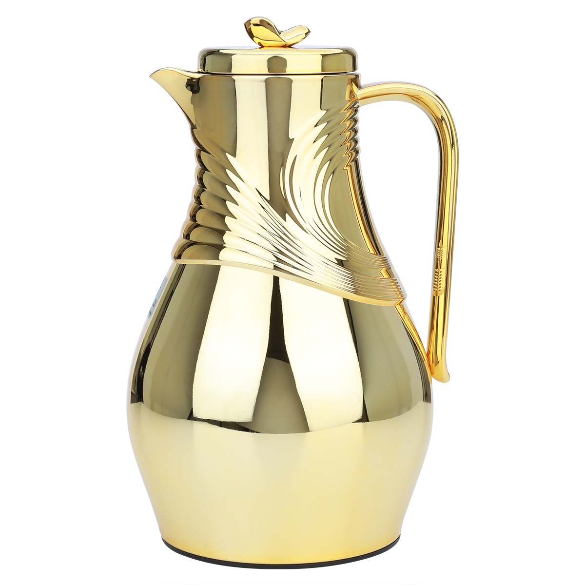 Al Saif Gallery thermos set, 0.5/1 liter, glass inner container, plastic outer shell - gold product image 2