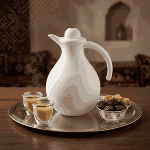 Banan Timeless Thermos, 1 Liter, Glass Interior, Push-Button Lid - Beige product image 2