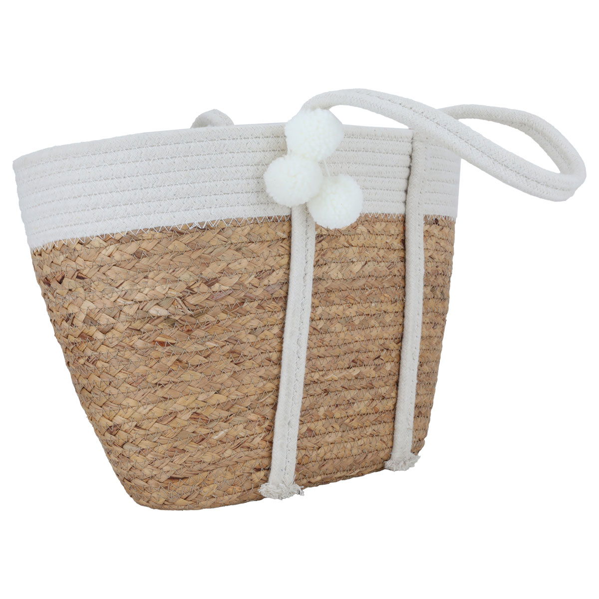 Al Saif Gallery wicker thermos bag, 50 x 32 cm - white beige product image 2