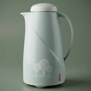 Helios thermos, 1 liter, glass inner container, plastic outer shell - green product image