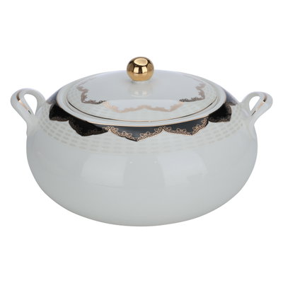 طقم سفرة بورسلان السيف غاليري، 65 قطعة، منقوش أسود - أبيض product image 15