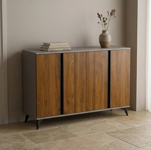 خزانة احذية خشب MDF، 34×120×96 سم، 4 ابواب - بني product image 2