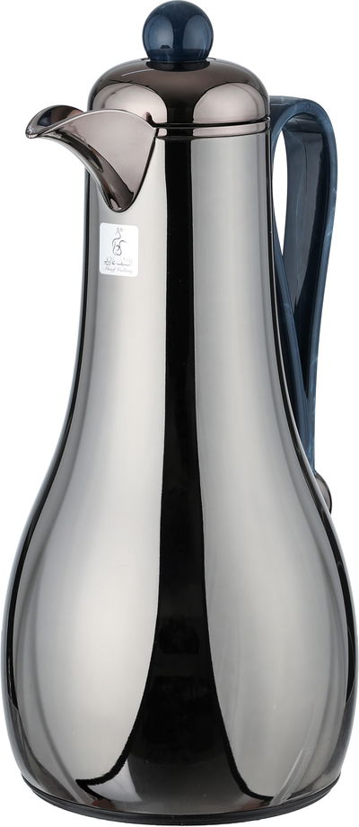 طقم ترامس غيم السيف غاليري، قطعتين، 1/1 لتر، حافظة داخلية زجاج، يد زرقاء - اسود لامع product image 4