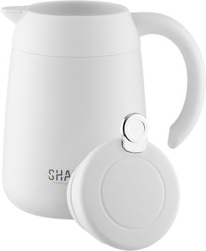 ترمس شاها، 1 لتر، خامة داخلية استيل، غطاء ضغاط - ابيض product image 4